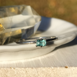 天然エメラルドのsilver925リング 11号 シルバーリング 天然石