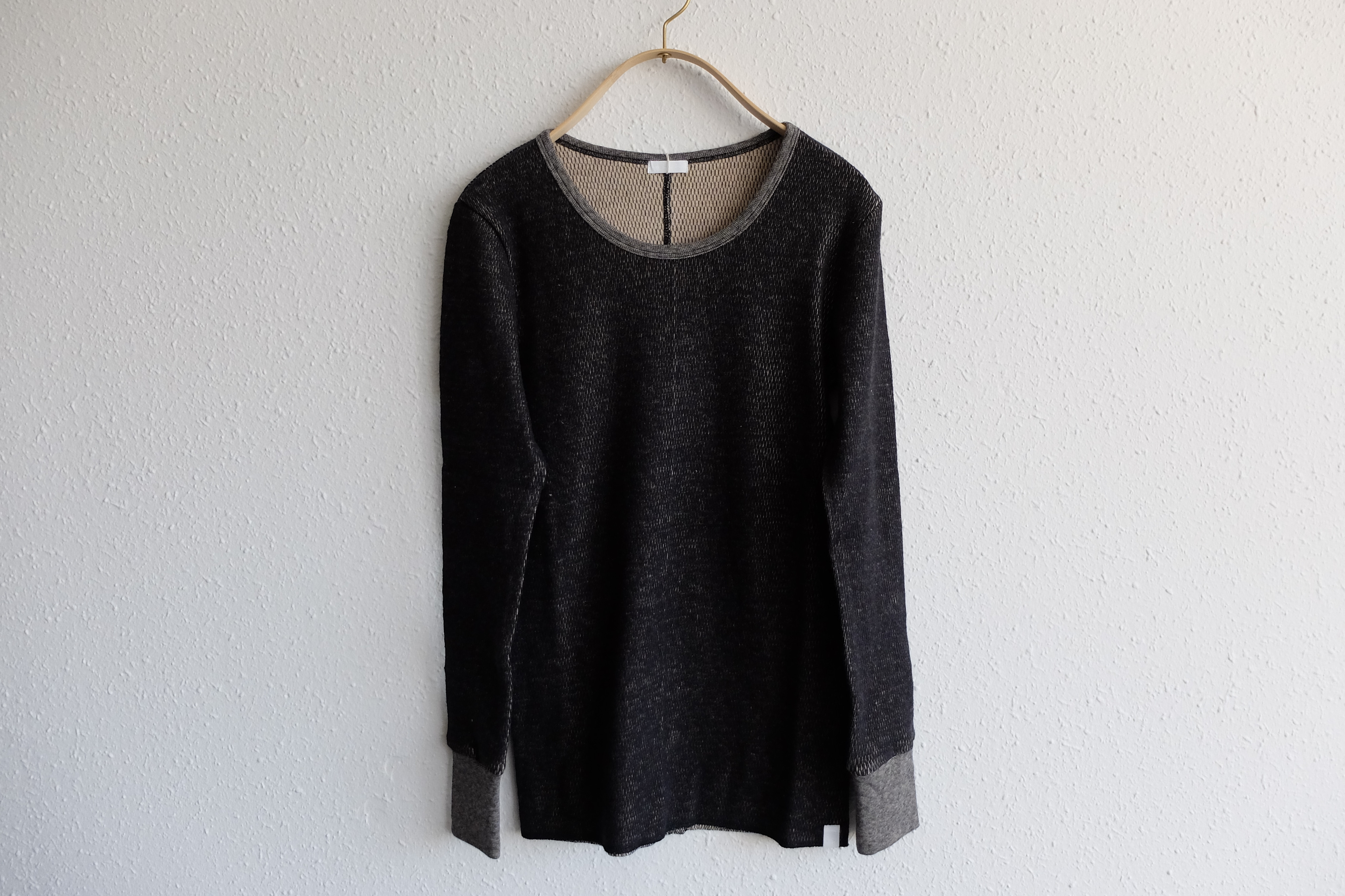 【各サイズ再入荷】yohaku茶綿サーマル長袖インナー｜ブラック｜ユニセックス4サイズ