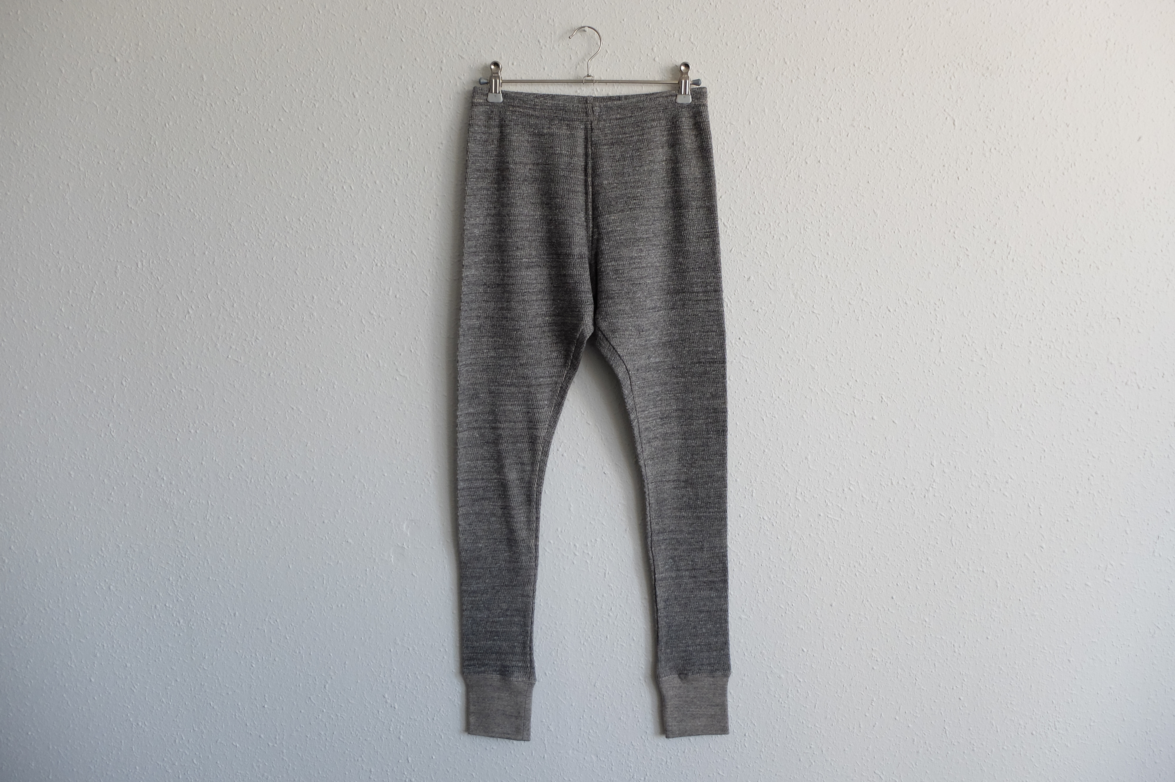【再入荷】yohaku茶綿サーマルレギンス｜チャコール杢｜ユニセックス2サイズ