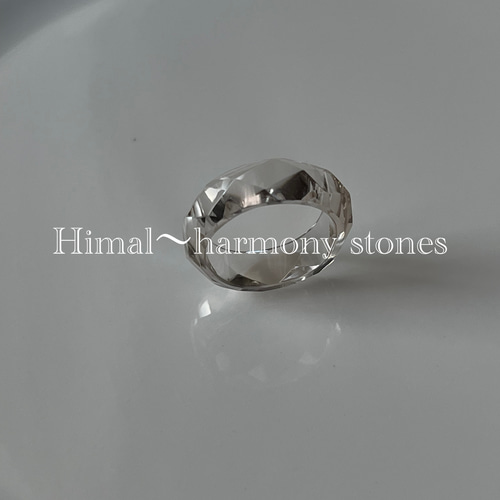 ガウリシャンカール産スモーキークォーツ くり抜きカットリング① 指輪