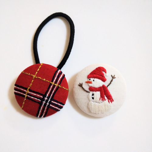 Creema限定クリスマス2022」【送料無料】くるみボタンで作る雪だるまの