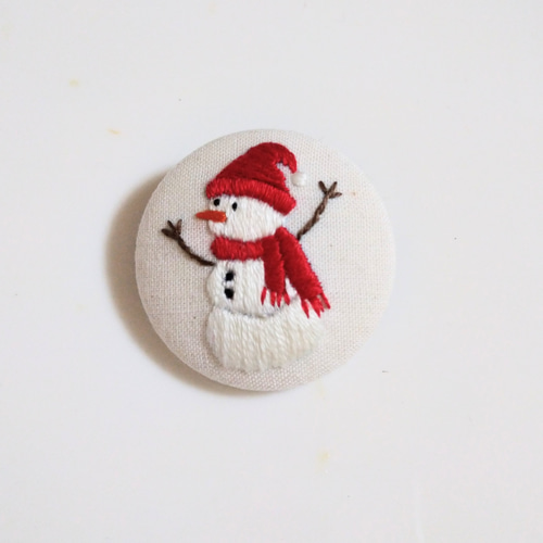Creema限定クリスマス2022」【送料無料】くるみボタンで作る雪だるまの