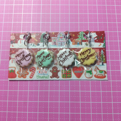 ミニチュア☆袋詰チャーム#621 　　　　　文字入花型クッキー(クリスマス) 4枚目の画像