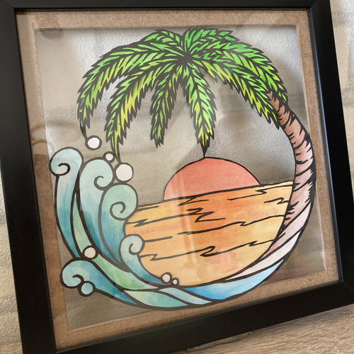 サンセット切り絵 切り絵 kanamin 通販 14956332｜Creema(クリーマ)