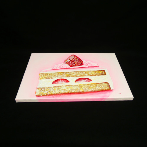 油絵 絵画 【ショートケーキ】 絵画 HR 通販 14956402｜Creema
