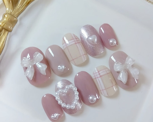 78)) ハートネイル フレンチガーリー ホワイト シルバーネイルチップ 付け爪 0d6062c0cd79235a36b7aca7dc8646