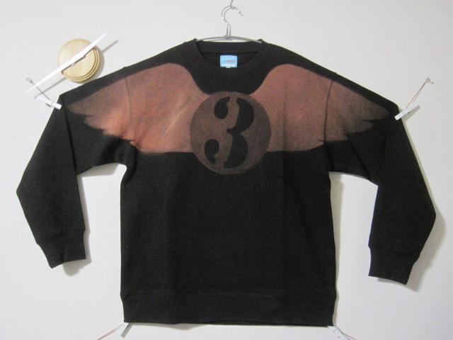 1点　フライアウェイ【３】パイルトレーナー　ブラック　飛／ウイング／羽／／飛行／鳥／鷹／鷲／鶴／ひばり／文鳥／雀