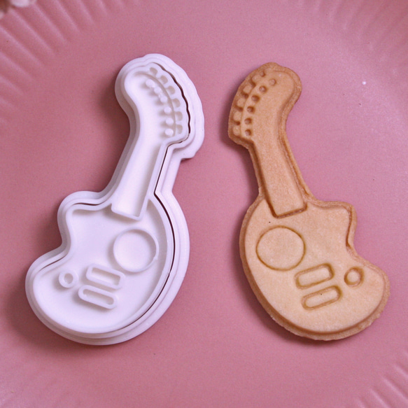 【楽器】エレキギター・スタンプ式異形クッキー型・単品販売 10枚目の画像