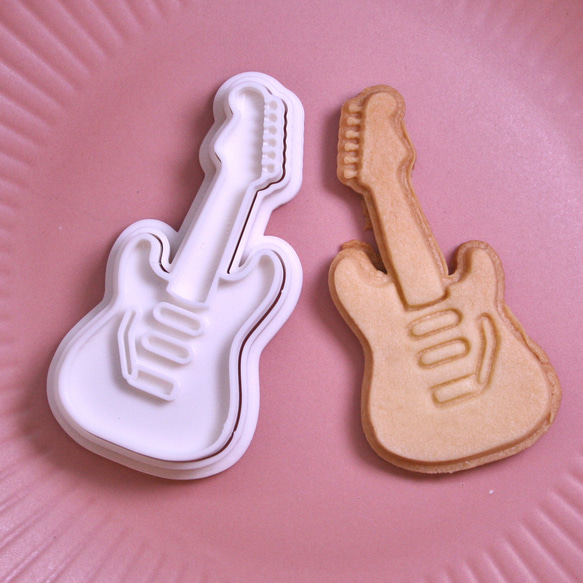 【楽器】エレキギター・スタンプ式異形クッキー型・単品販売 6枚目の画像