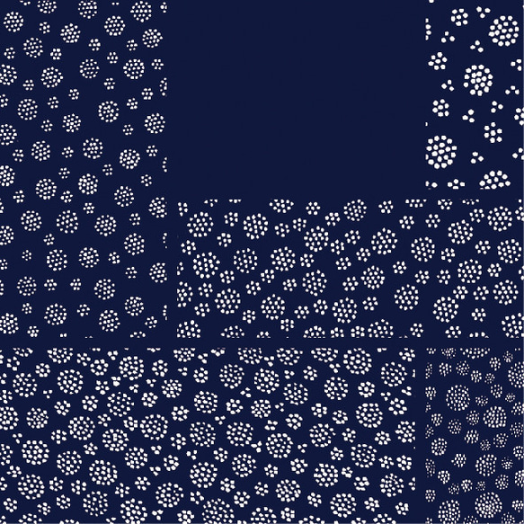 【天然藍染　手ぬぐい】点、夜。｜いろは -A ichi-｜「点。」series［伊勢木綿］世界初！藍捺染 4枚目の画像