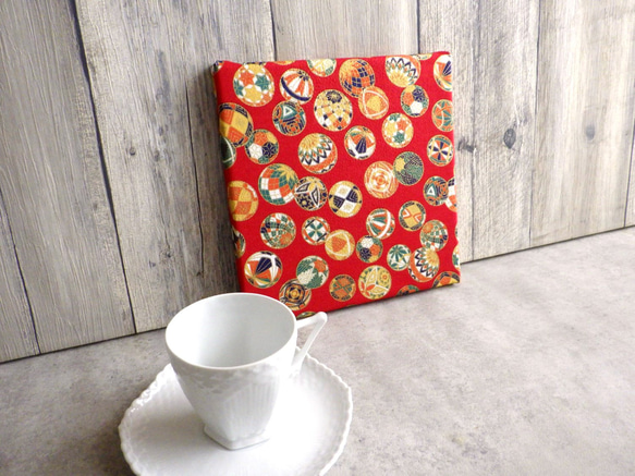 季節に合わせて飾る ファブリックパネル ■ 和柄　Japan Fabric Art Panel ■ 手毬　Temari 3枚目の画像