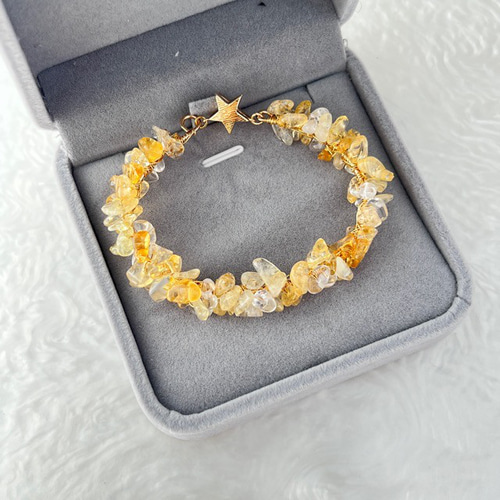 天然石シトリン·バングル
