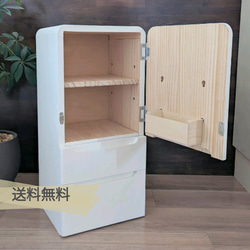 受注製作 木製おままごと冷蔵庫 ハンドメイド 送料込み 受注製作】手作り木製のおままごと冷蔵庫タイプ1 - NAOCHANUENAO'S
