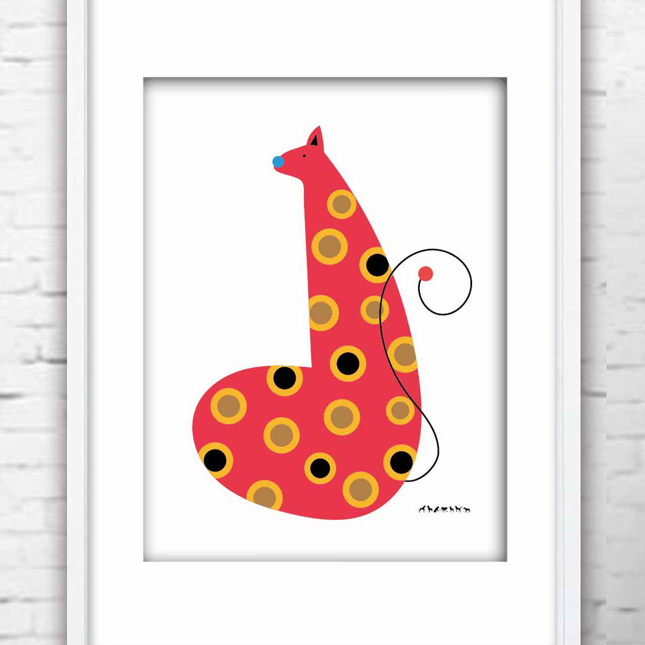 アートな豹　動物　イラスト　アート  アートポスター　ポスター  全作品定評品質　910