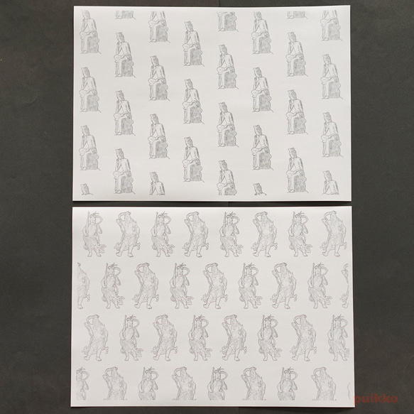 紙製ブックカバー　仏像（5枚セット） 7枚目の画像