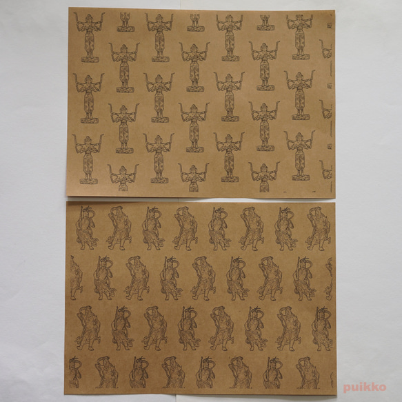 紙製ブックカバー　仏像（5枚セット） 3枚目の画像
