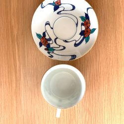 【京焼・清水焼】京都　水野春陽窯　椿　コーヒーカップ＆ソーサー 7枚目の画像