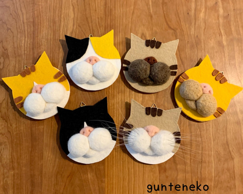 ねこの髭さし キジトラ 猫ひげ ねこのひげ集め ねこグッズ 羊毛