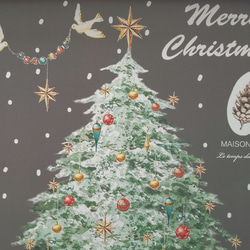 木製バー付き クリスマスポスター｜ Animals｜A4サイズ｜タペストリー 2枚目の画像