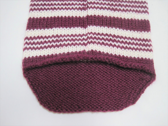 わんちゃん用セーター ウール100％ 手編み W002 5枚目の画像