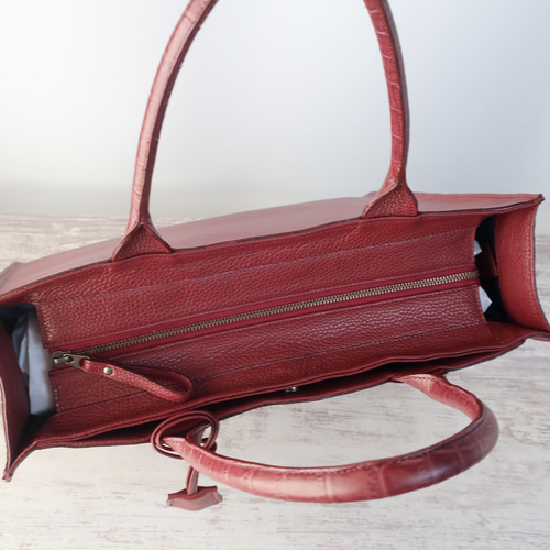 A4サイズしかくトートbag・ver2（ファスナー付き）マチ幅13cm☆彡