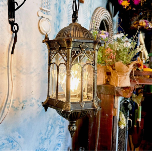 ヨーロッパ式 アンティークランプ/ ハンギングウォールランプ/ 壁掛け用 ペンダントランプ / 2枚目の画像