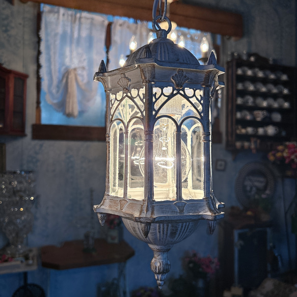 ヨーロッパ式 アンティークランプ/ 連結 2灯式 ペンダントランプ / シーリングライト（天井照明） 14枚目の画像
