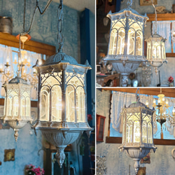 ヨーロッパ式 アンティークランプ/ 連結 2灯式 ペンダントランプ / シーリングライト（天井照明） 2枚目の画像