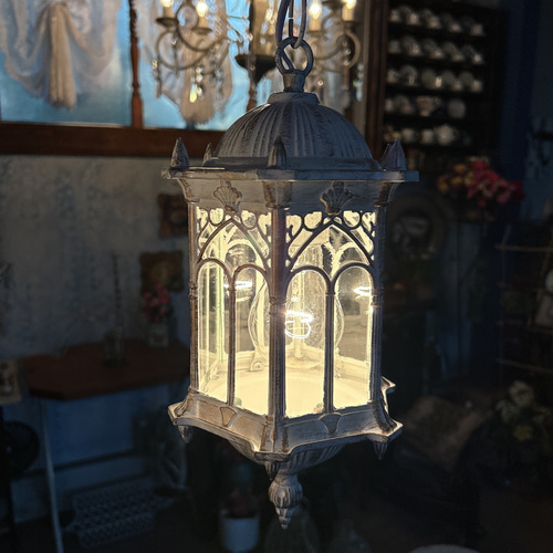 ヨーロッパ式 アンティークランプ/ 連結 2灯式 ペンダントランプ