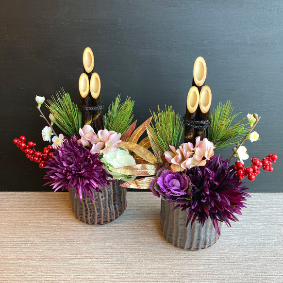 数量限定】華やか♪カラーミニ門松キット1個 3色から選べます♪ 数量