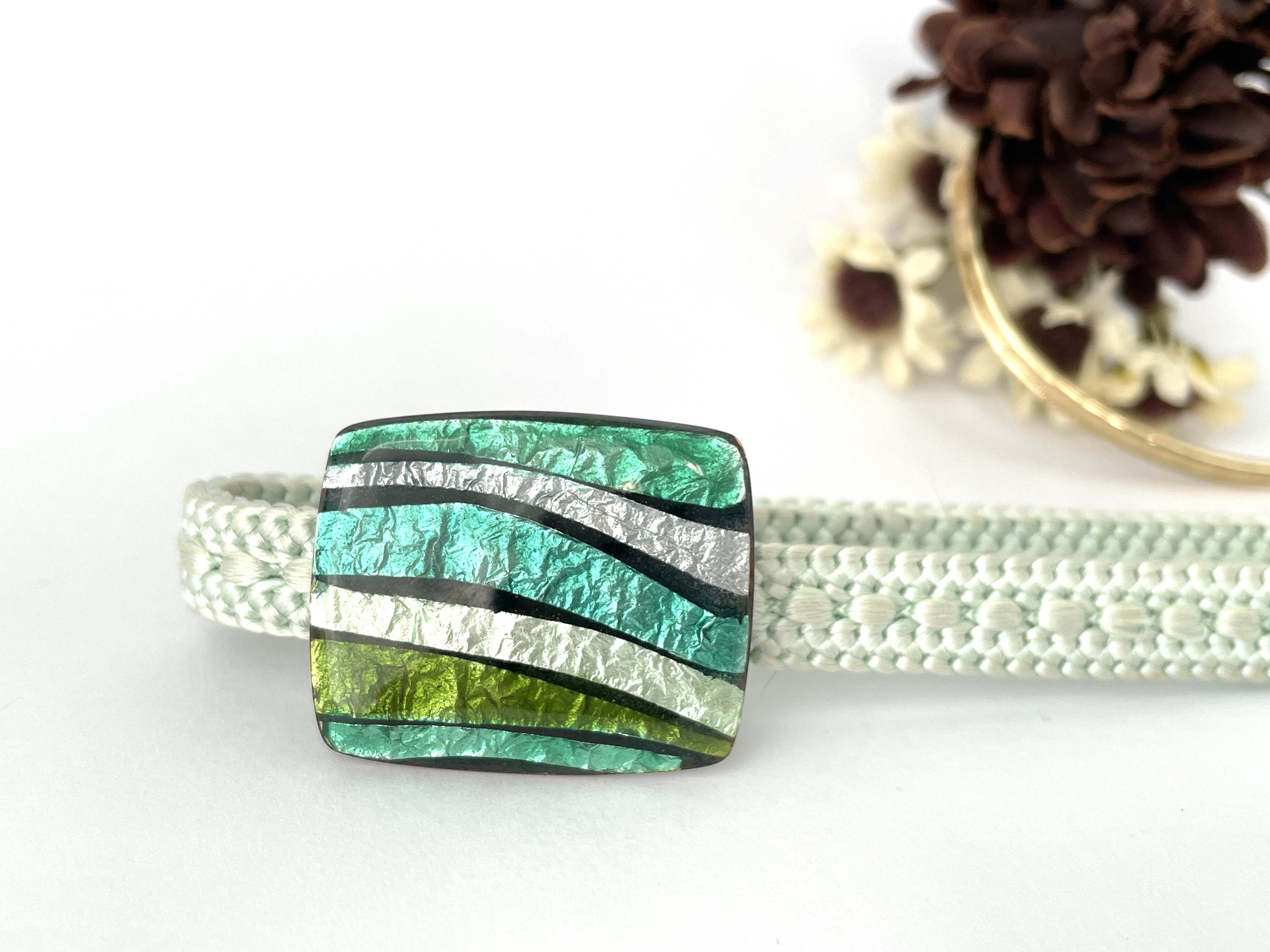 七宝焼帯留め(656)