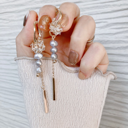 パール・コットンパール ピアス（フープ） の人気通販｜Creema  