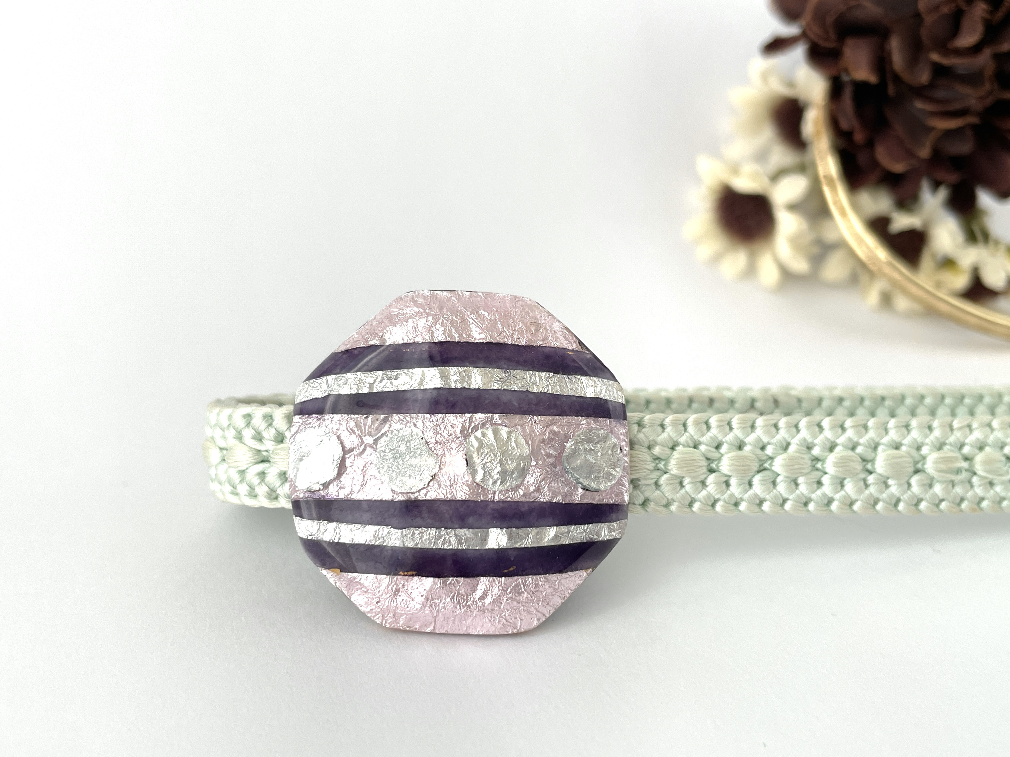 七宝焼き帯留め(657)