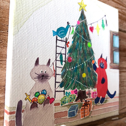 赤毛猫とクリスマス　原画一点 2枚目の画像