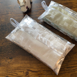 ティッシュカバー箱なしタイプ専用〈大きめサイズ〉【タイル柄】PVC ビニール 防水　ペーパータオル　キッチンペーパー 1枚目の画像