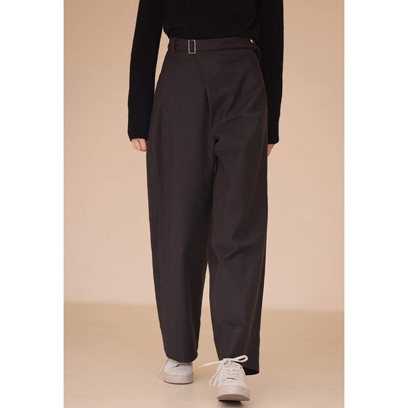 デザインパンツ ワイド ハイウエスト 無地 大人カジュアル S-XL ワイド 大人カジュアル S-XL ハイウエスト 無地 デザインパンツ