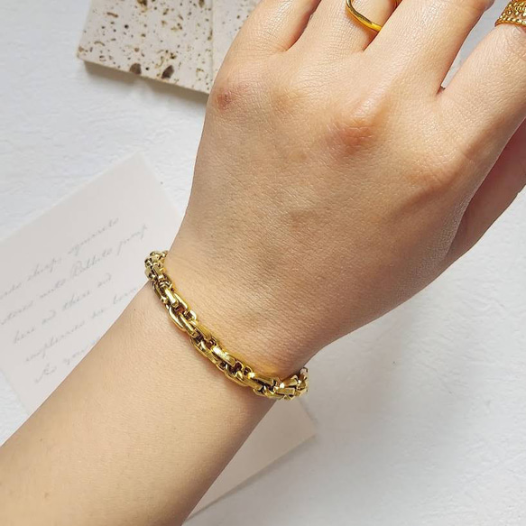 gold chain bracelet RB023 7枚目の画像