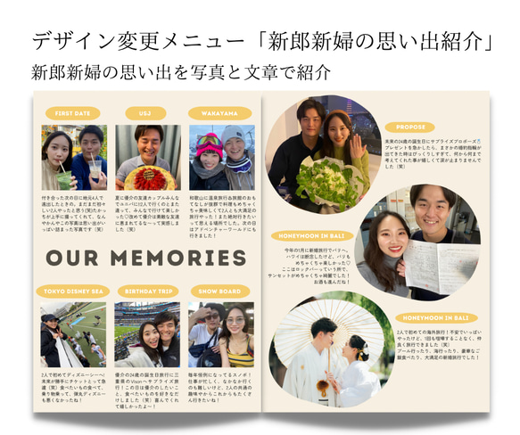 雑誌風プロフィールブック♡#結婚式 #席次表＃POPEYE風 #ポパイ風 14枚目の画像