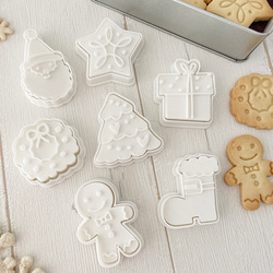 【クリスマス】アイコンミニ（約4㎝）選べる2個セット　クッキー型（スタンプ付き） 5枚目の画像
