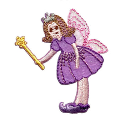 アップリケワッペン フェアリーパープルドレス　kr-0014　妖精 2枚目の画像