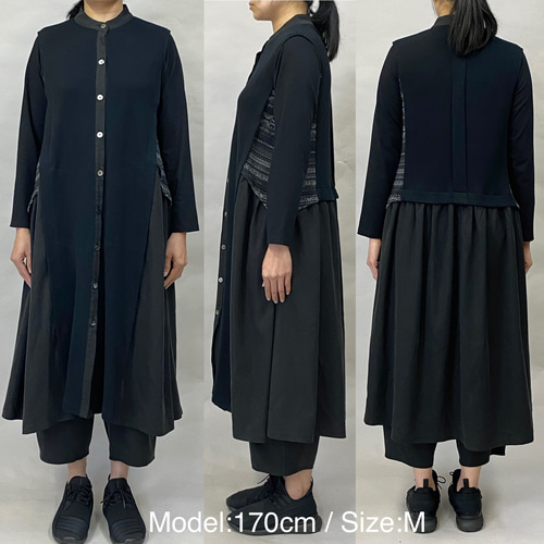 SALE ワケありな逸品 春 秋 ニットと布帛の組み合わせ