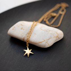 冬季特別禮盒 k24 純金鍊復古珍珠&amp;星星項鍊 第3張的照片