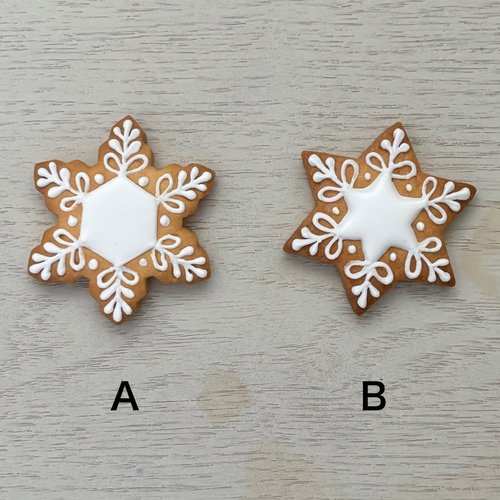 雪の結晶アイシングクッキー クッキー moguicing 通販 14959783