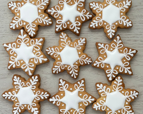 雪の結晶アイシングクッキー クッキー moguicing 通販 14959783