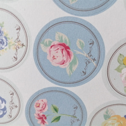 花のシール　くすみカラー　丸3㎝×3㎝　48枚 4枚目の画像