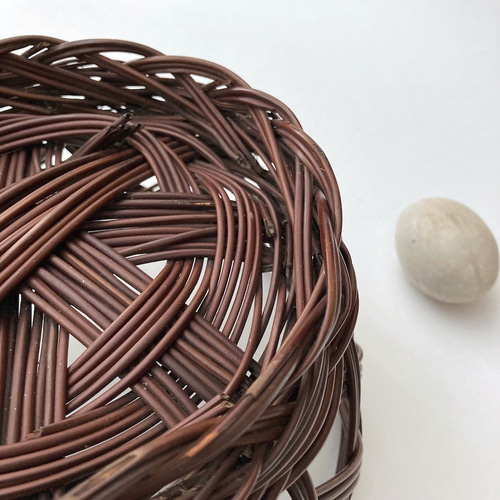 SALE!ビンテージ銭湯カゴ 飴色バスケット 収納 整理 藤のバスケット