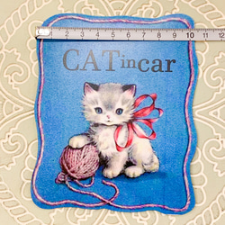 車用　マグネット　cat in car  「ねこ」　キャットインカー　サイン　ペット　乗っています 2枚目の画像