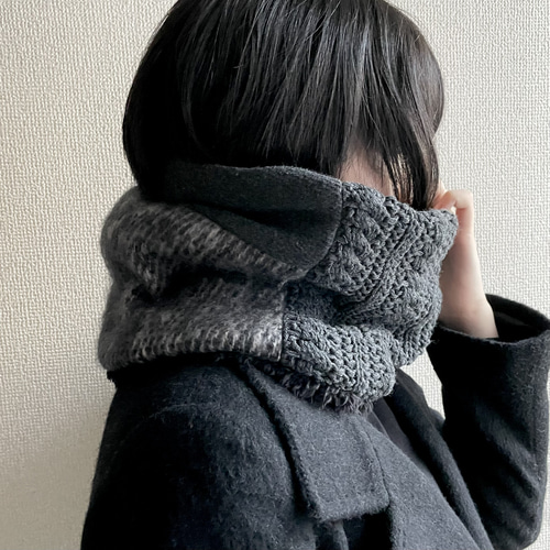 洗濯機ok！ユニセックス モノトーン・ネックウォーマー スヌード