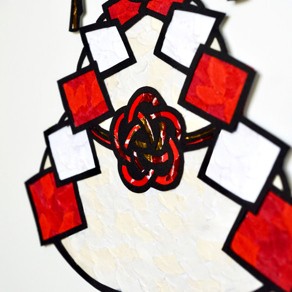 【切り絵×ちぎり絵】kagami-moti -鏡餅ｰ 原画アート 7枚目の画像