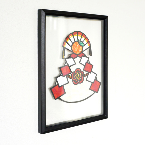 【切り絵×ちぎり絵】kagami-moti -鏡餅ｰ 原画アート 12枚目の画像